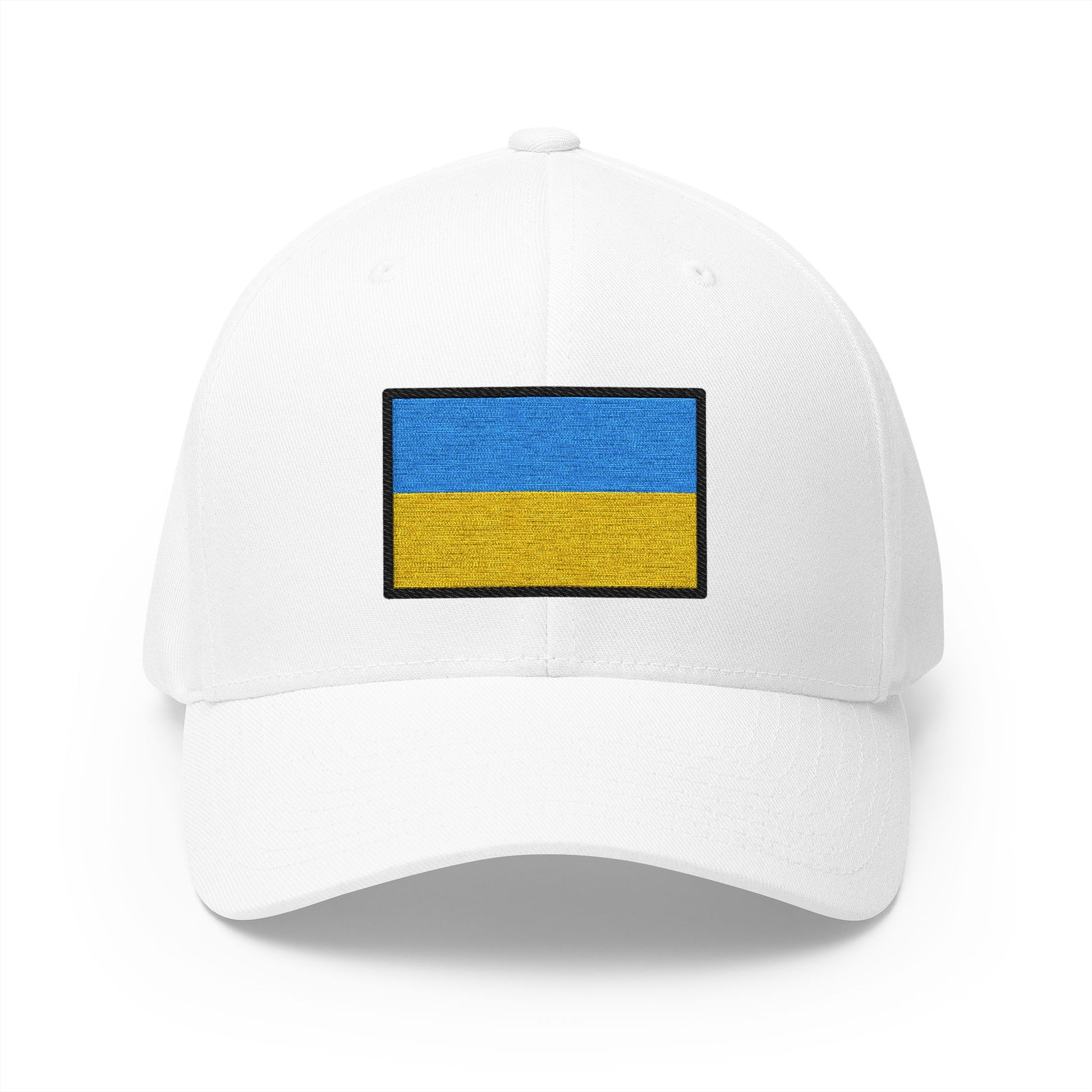 Flag: Ukraine Emoji White Cap – Premium by Capmoji