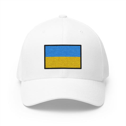Flag: Ukraine Emoji White Cap – Premium by Capmoji