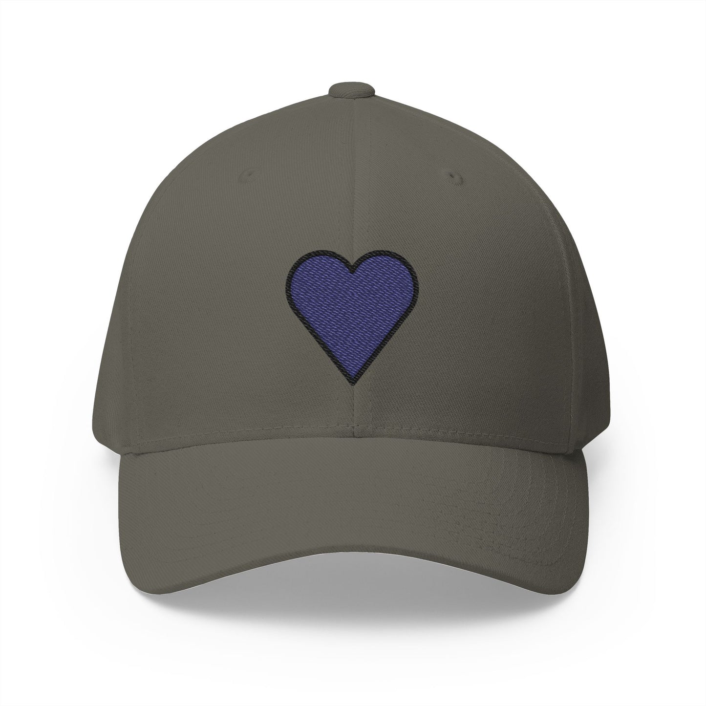 Black Heart Emoji Olive Cap – Premium by Capmoji
