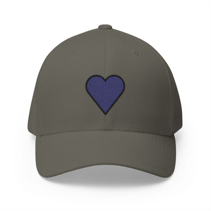Black Heart Emoji Olive Cap – Premium by Capmoji