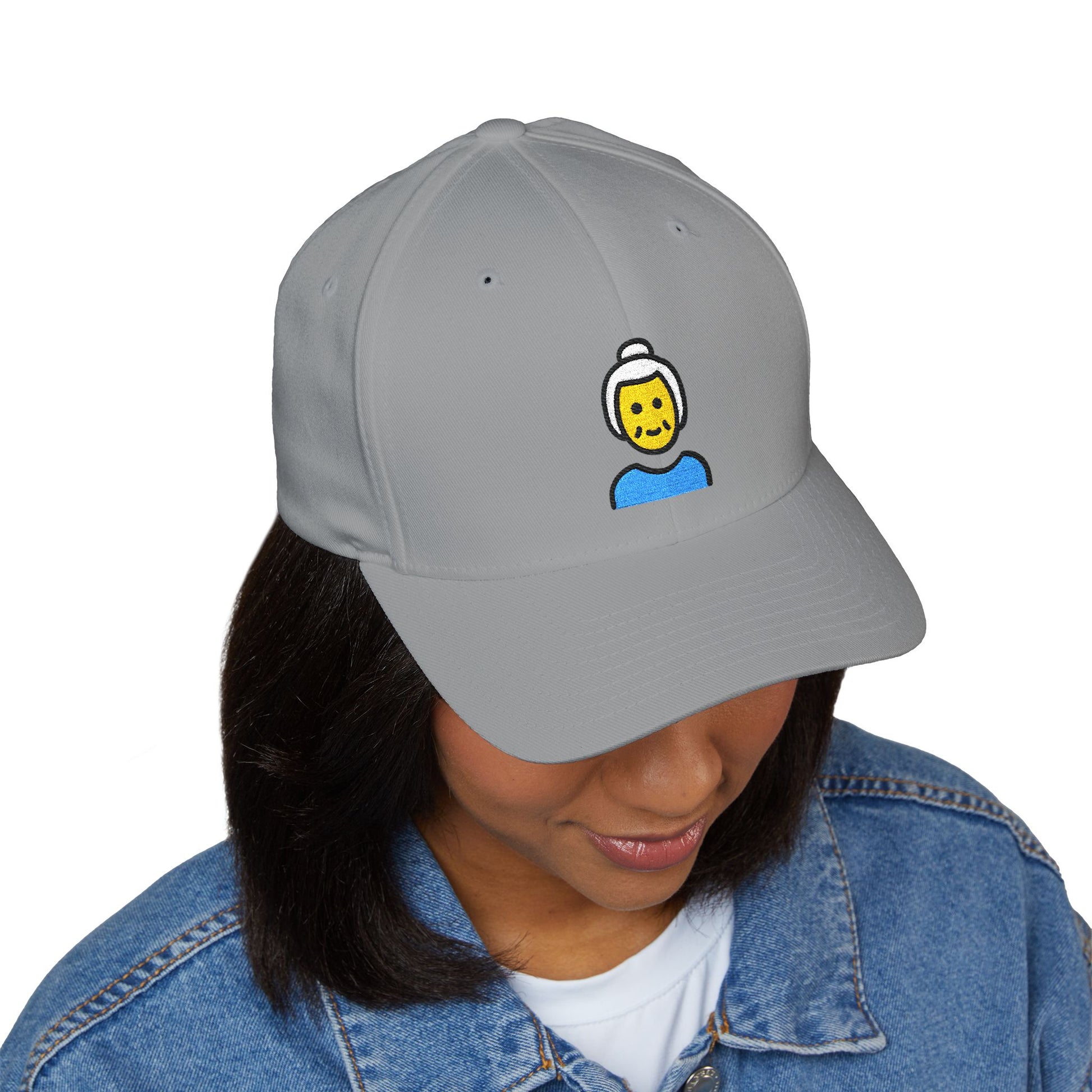 Old Woman Emoji Cap – Premium by Capmoji