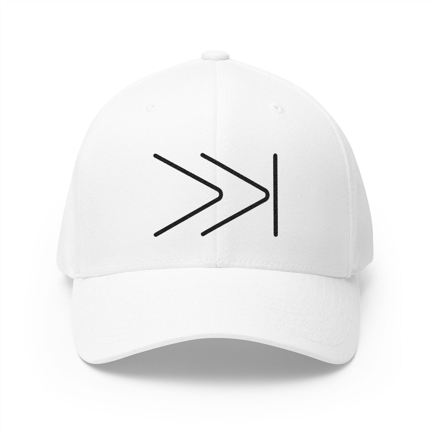 Next Track Button Emoji White Cap – Premium by Capmoji