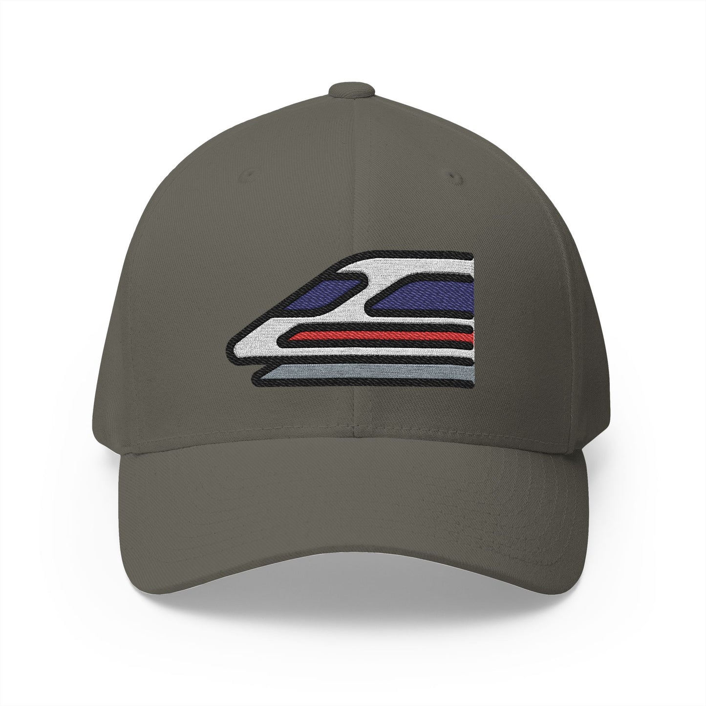 High-Speed Train Emoji Olive Cap – Premium by Capmoji