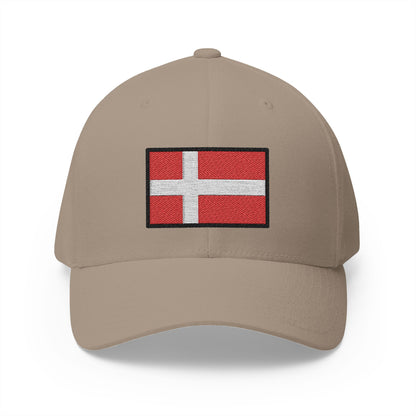 Flag: Denmark Emoji Khaki Cap – Premium by Capmoji