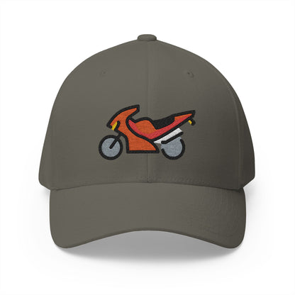 Motorcycle Emoji Olive Cap – Premium by Capmoji