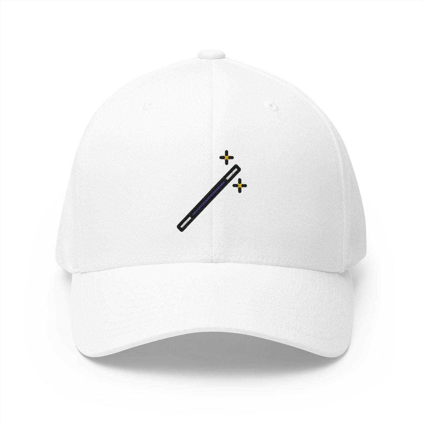 Magic Wand Emoji White Cap – Premium by Capmoji