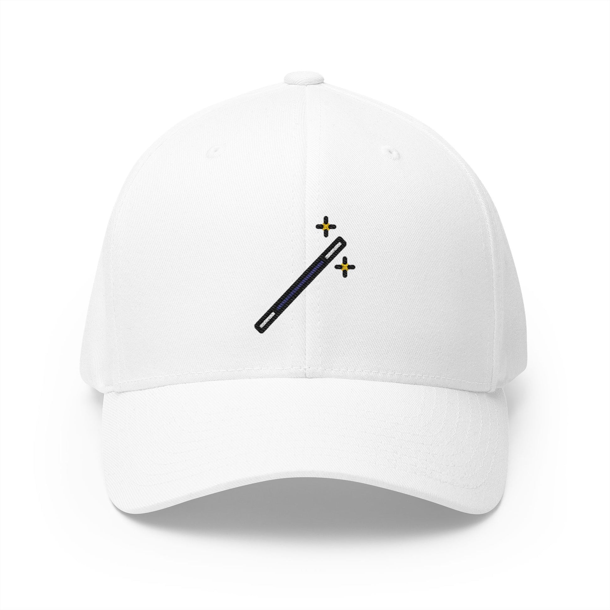 Magic Wand Emoji White Cap – Premium by Capmoji