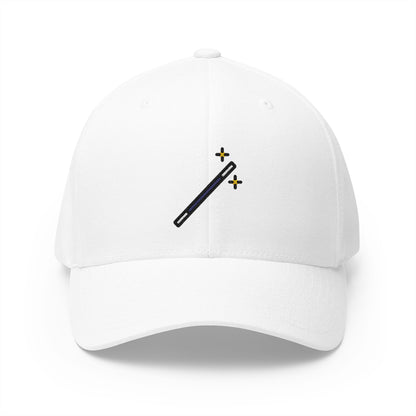 Magic Wand Emoji White Cap – Premium by Capmoji