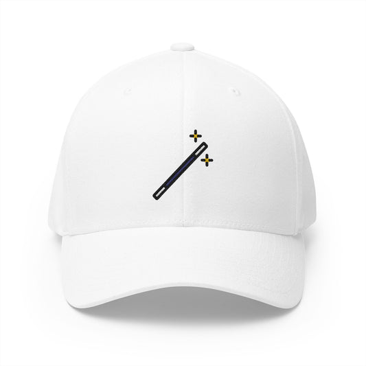 Magic Wand Emoji White Cap – Premium by Capmoji