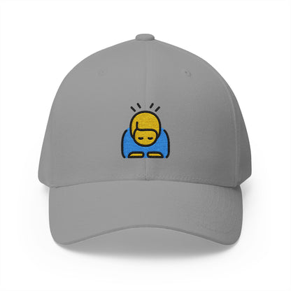 Man Bowing Emoji Grey Cap – Premium by Capmoji