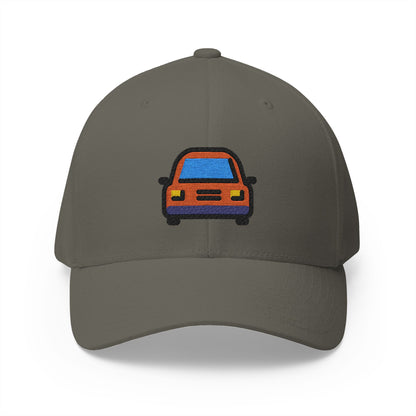 Oncoming Automobile Emoji Olive Cap – Premium by Capmoji