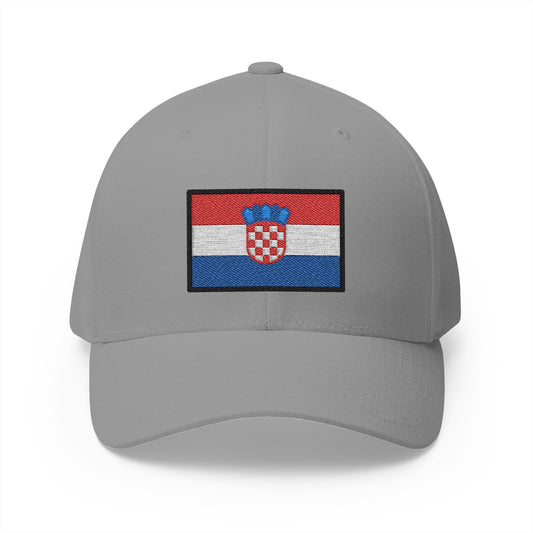 Flag: Croatia Emoji Grey Cap – Premium by Capmoji