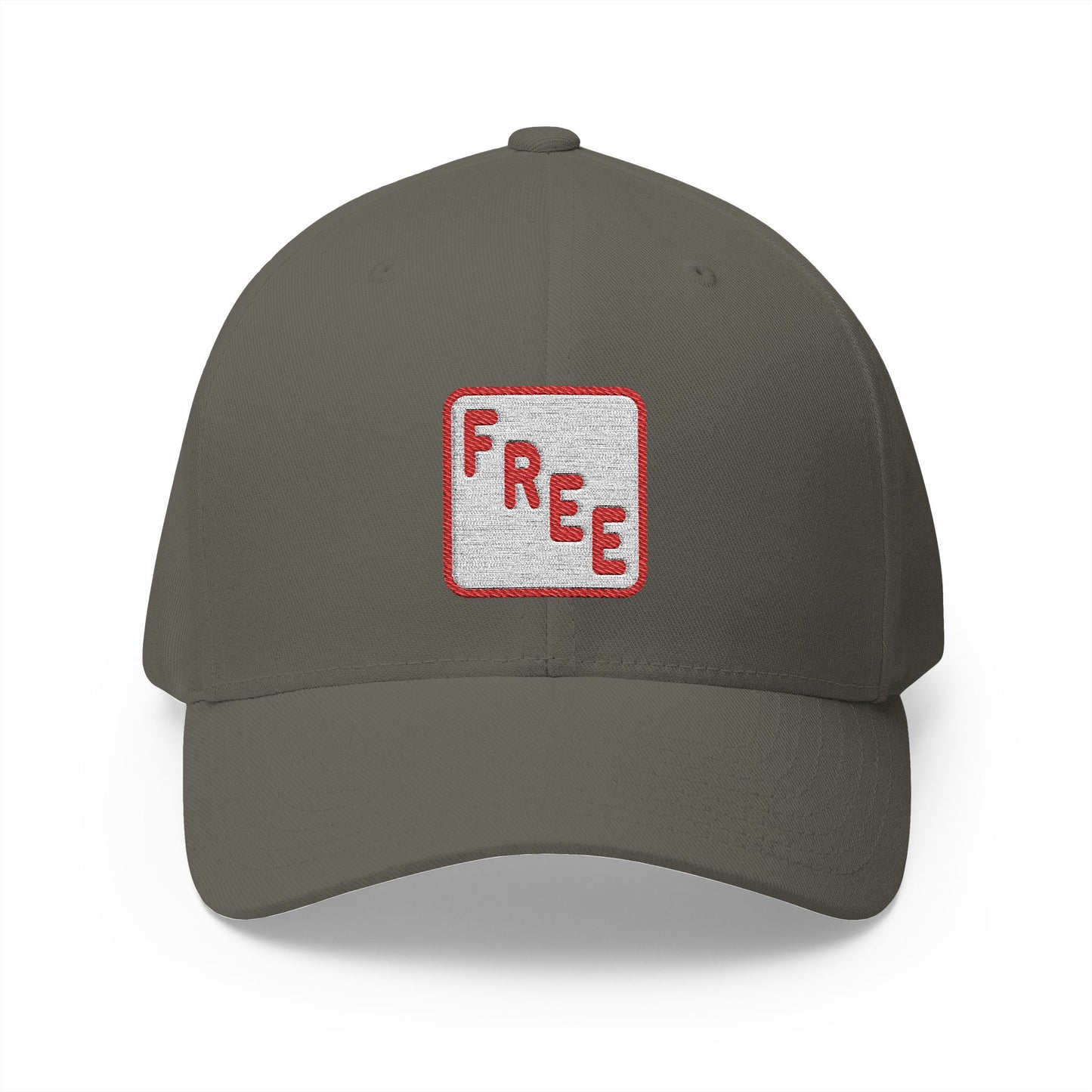 Free Button Emoji Olive Cap – Premium by Capmoji