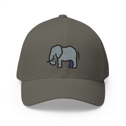 Elephant Emoji Olive Cap – Premium by Capmoji