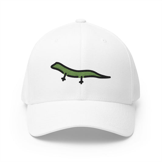 Lizard Emoji White Cap – Premium by Capmoji