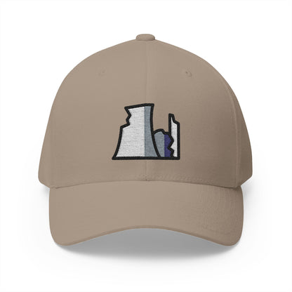 Nuclear Power Plant Ruin Emoji Khaki Cap – Premium by Capmoji