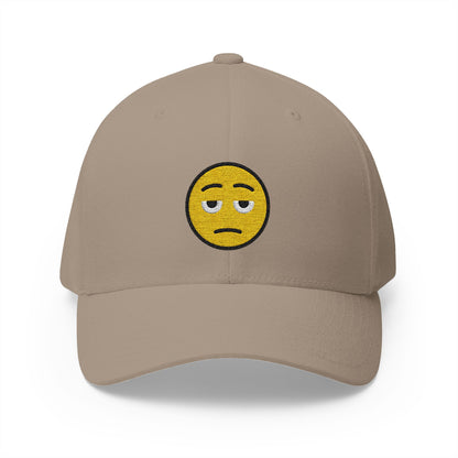 Face With Bags Under Eyes Emoji Khaki Cap – Premium by Capmoji
