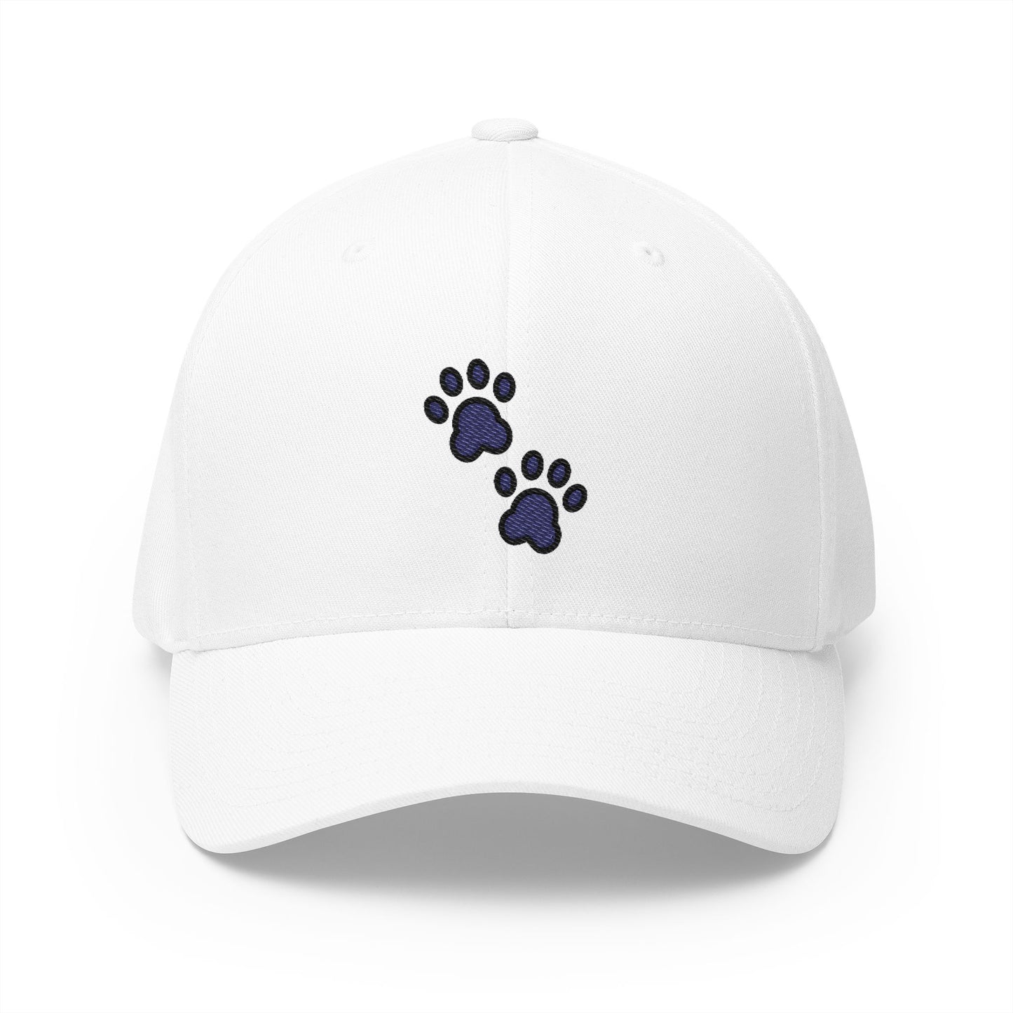 Paw Prints Emoji White Cap – Premium by Capmoji