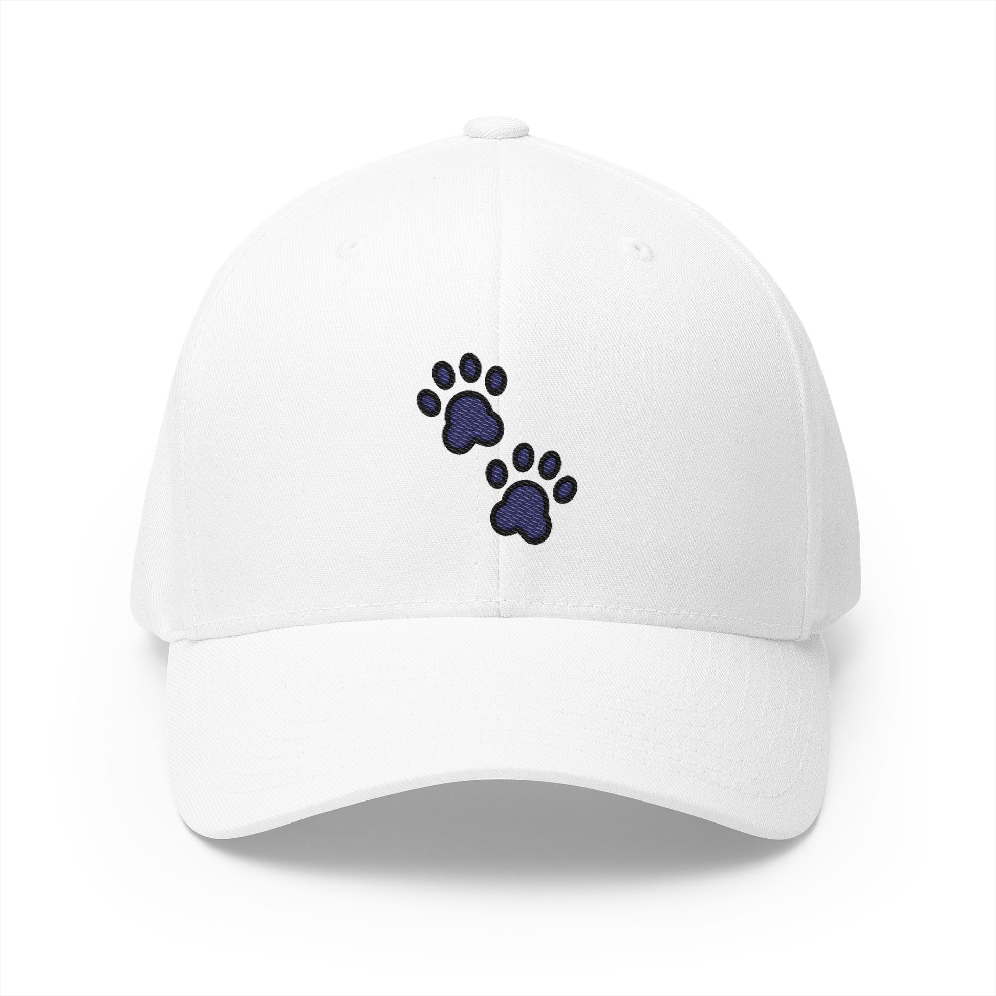 Paw Prints Emoji White Cap – Premium by Capmoji