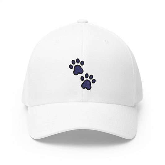 Paw Prints Emoji White Cap – Premium by Capmoji