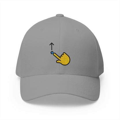 Swipe Up Emoji Grey Cap – Premium by Capmoji