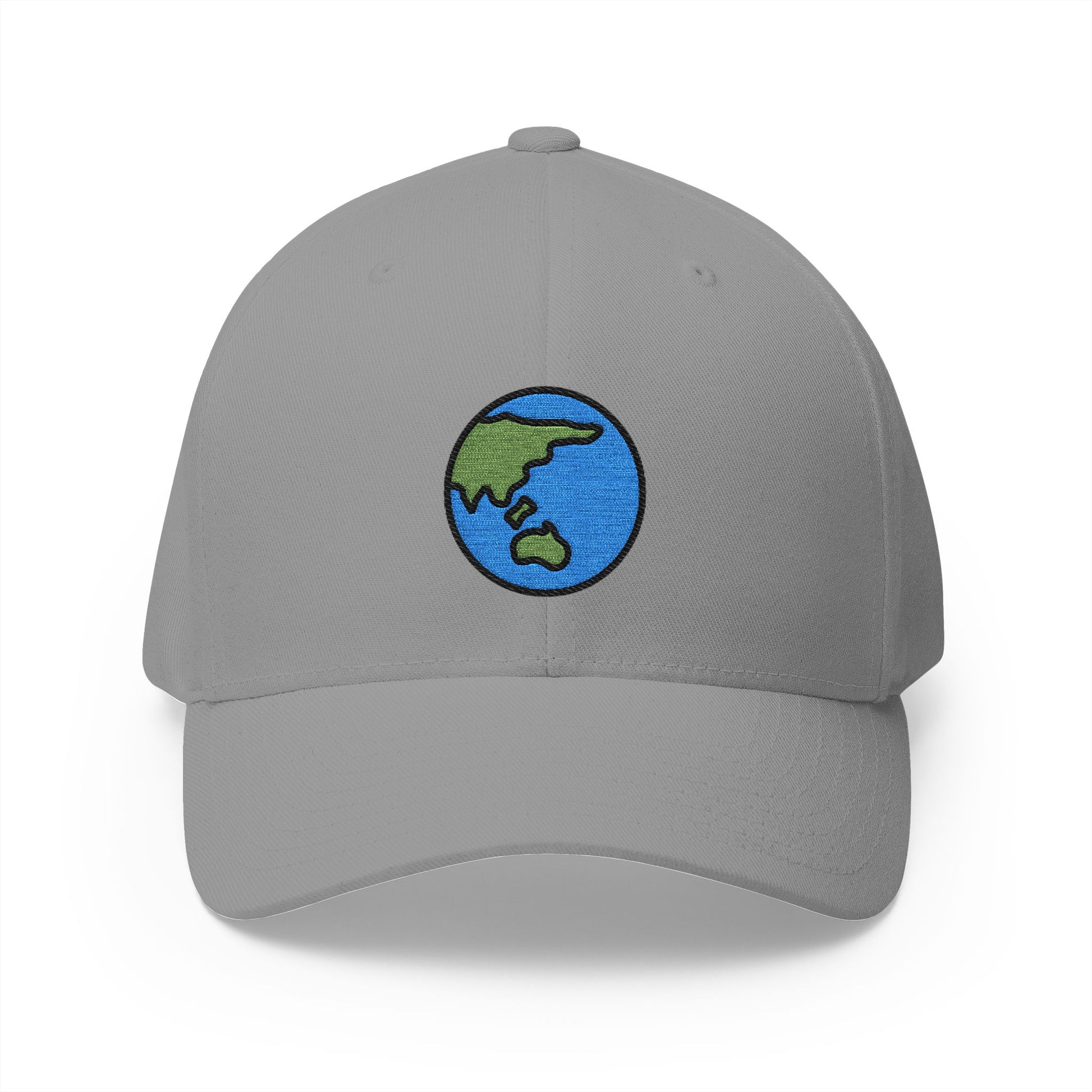 Globe Showing Asia-Australia Emoji Grey Cap – Premium by Capmoji