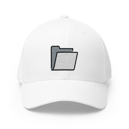Open File Folder Emoji White Cap – Premium by Capmoji