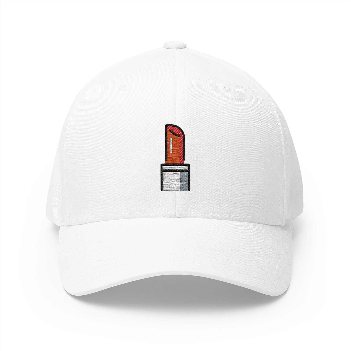 Lipstick Emoji White Cap – Premium by Capmoji