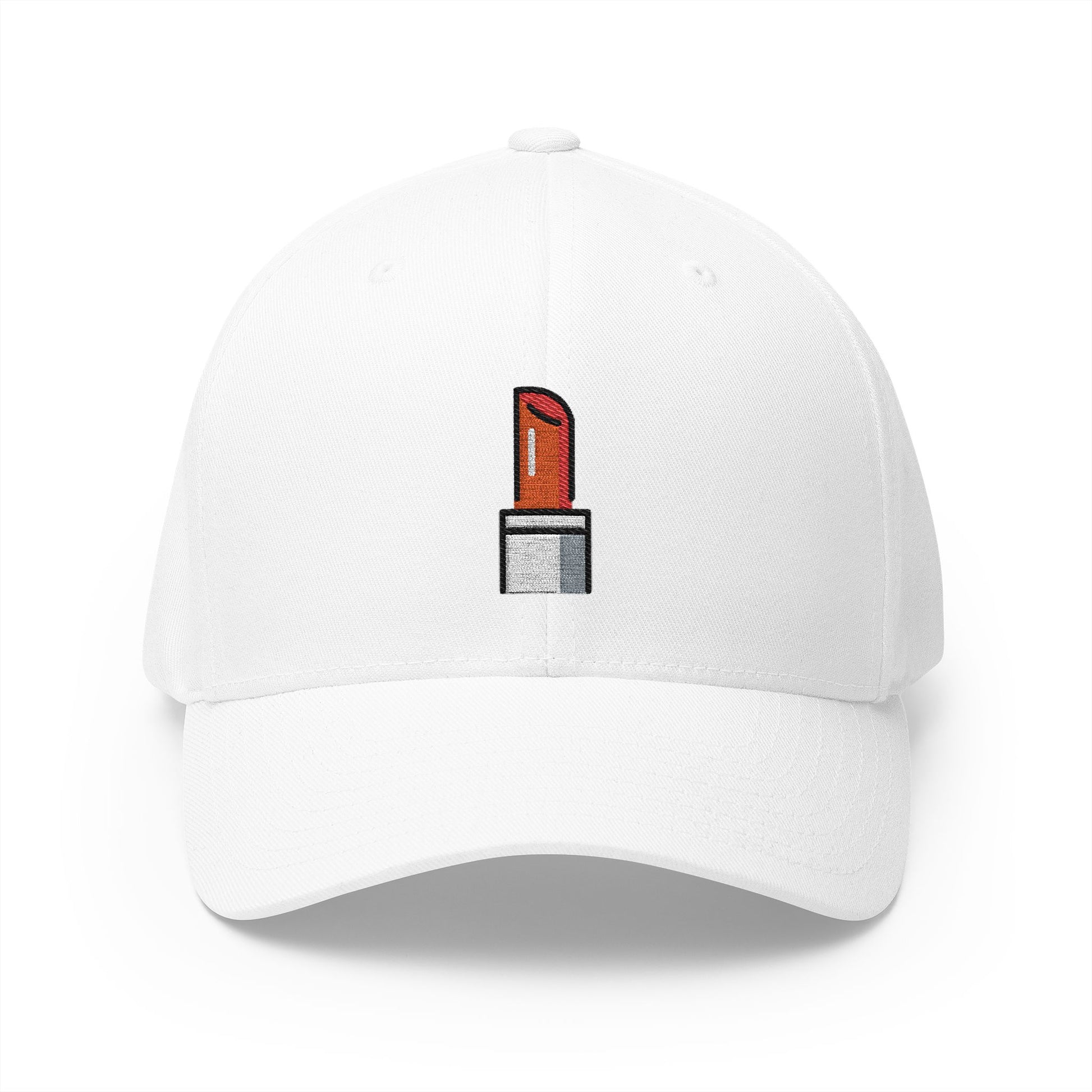 Lipstick Emoji White Cap – Premium by Capmoji