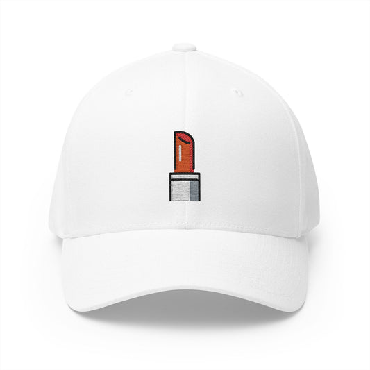 Lipstick Emoji White Cap – Premium by Capmoji