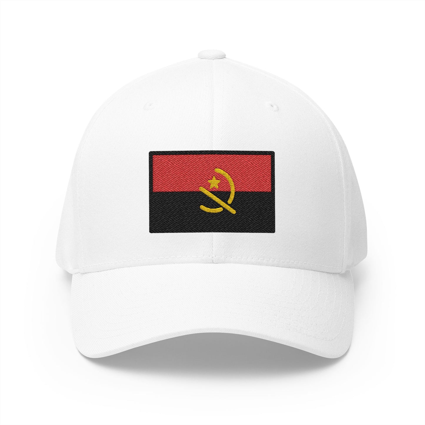 Flag: Angola Emoji White Cap – Premium by Capmoji