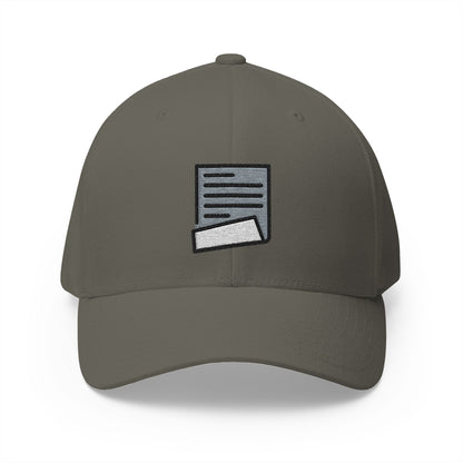Page With Curl Emoji Olive Cap – Premium by Capmoji