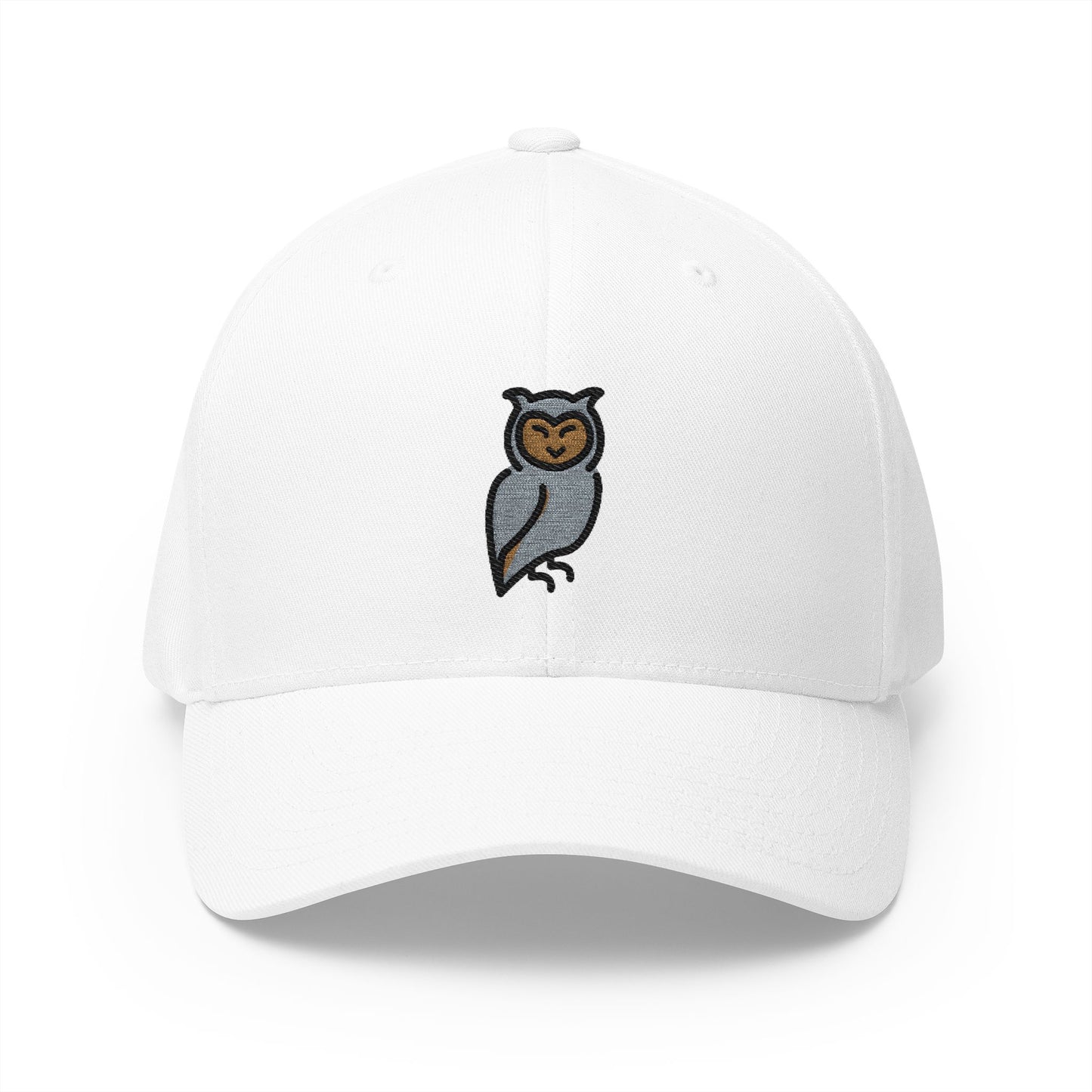 Owl Emoji White Cap – Premium by Capmoji