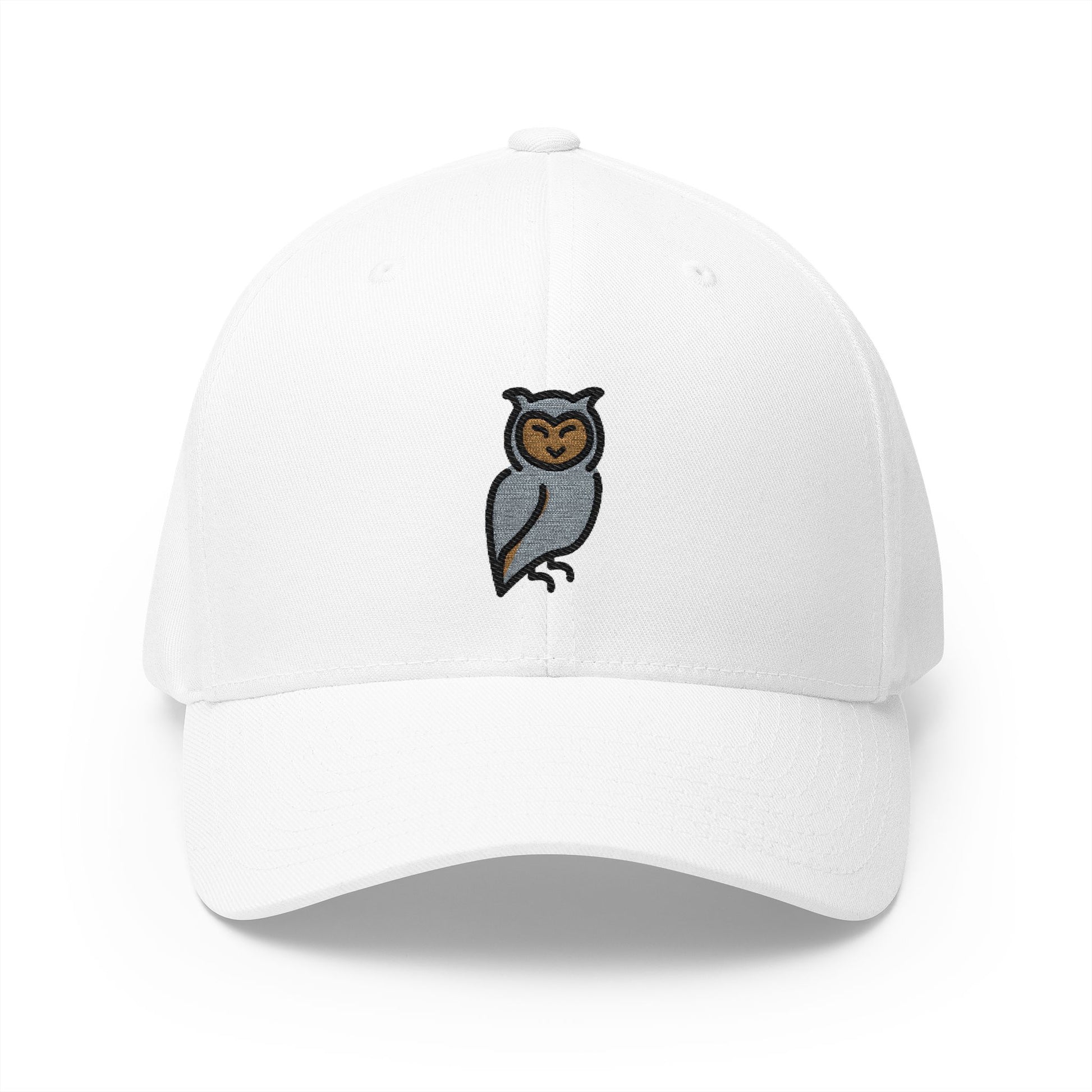 Owl Emoji White Cap – Premium by Capmoji