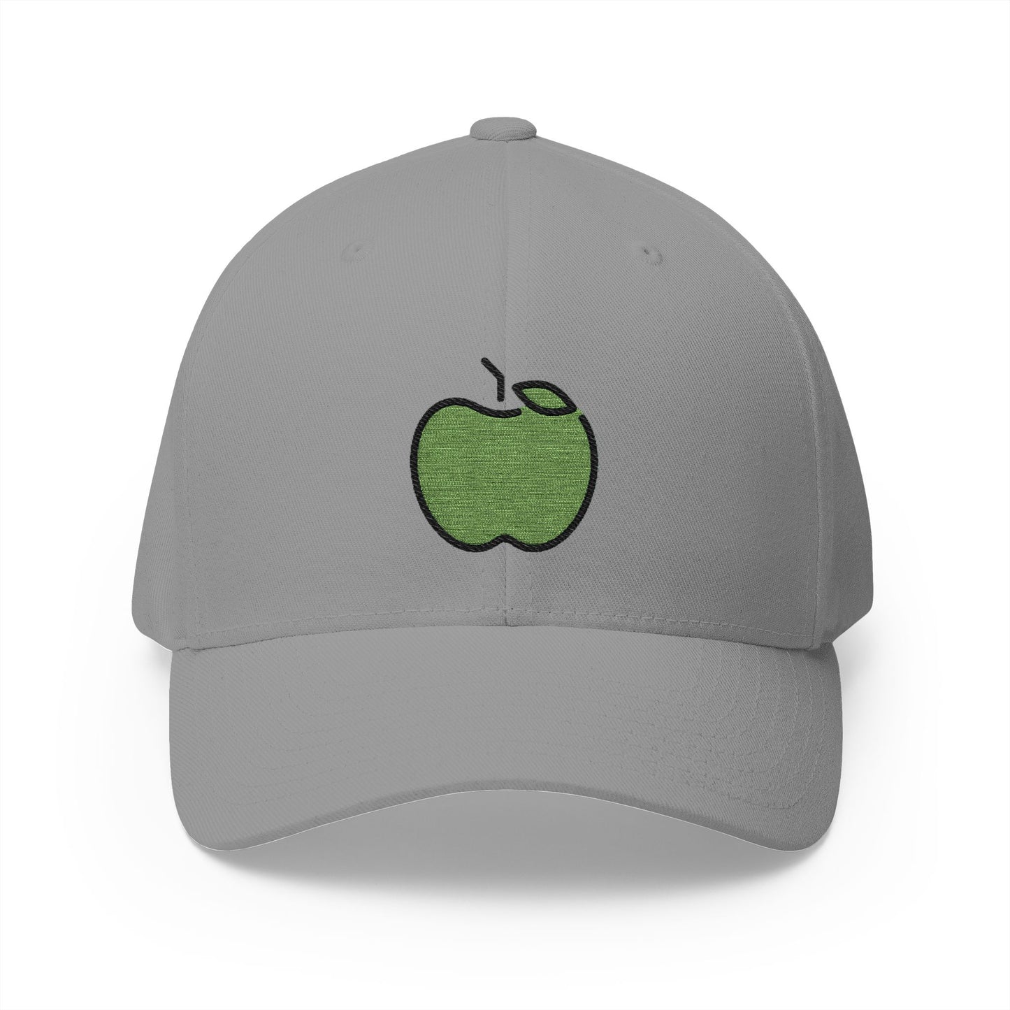 Green Apple Emoji Grey Cap – Premium by Capmoji