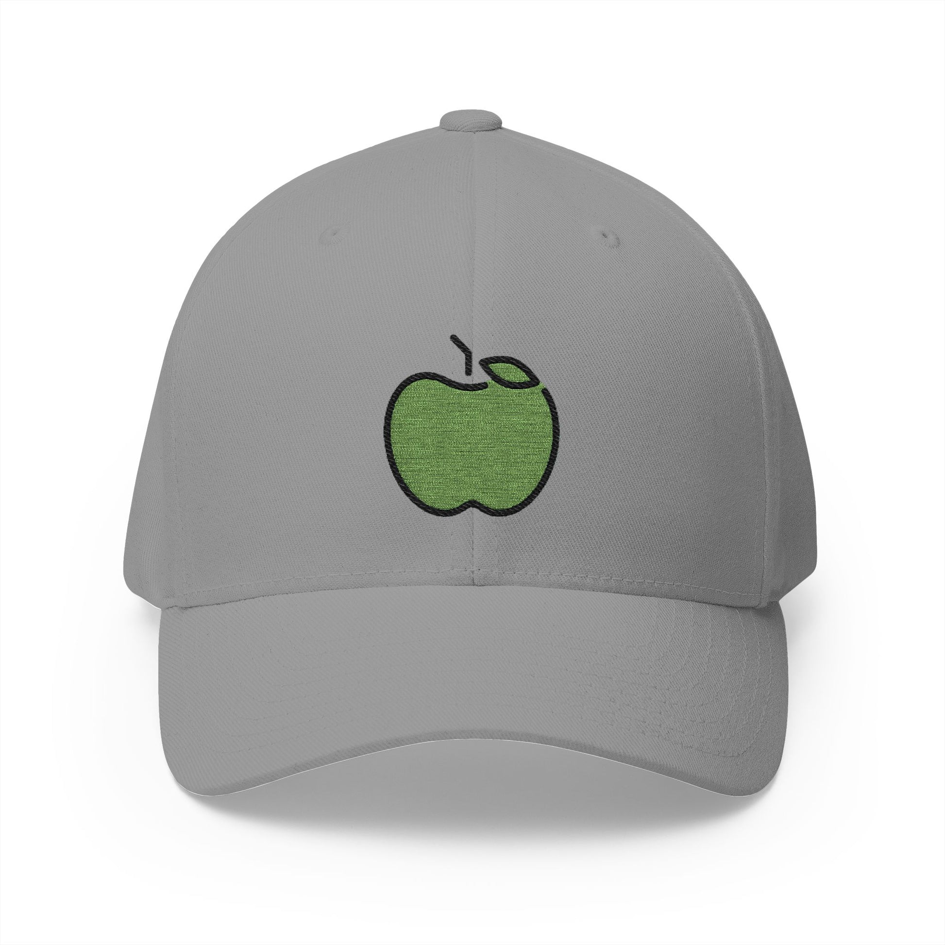 Green Apple Emoji Grey Cap – Premium by Capmoji
