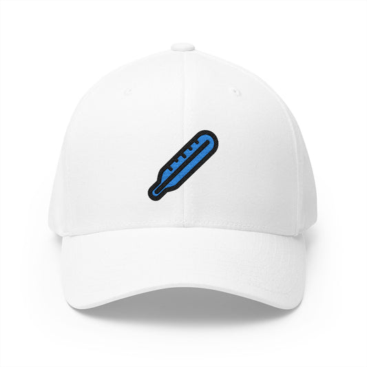 Clinical Thermometer Emoji White Cap – Premium by Capmoji