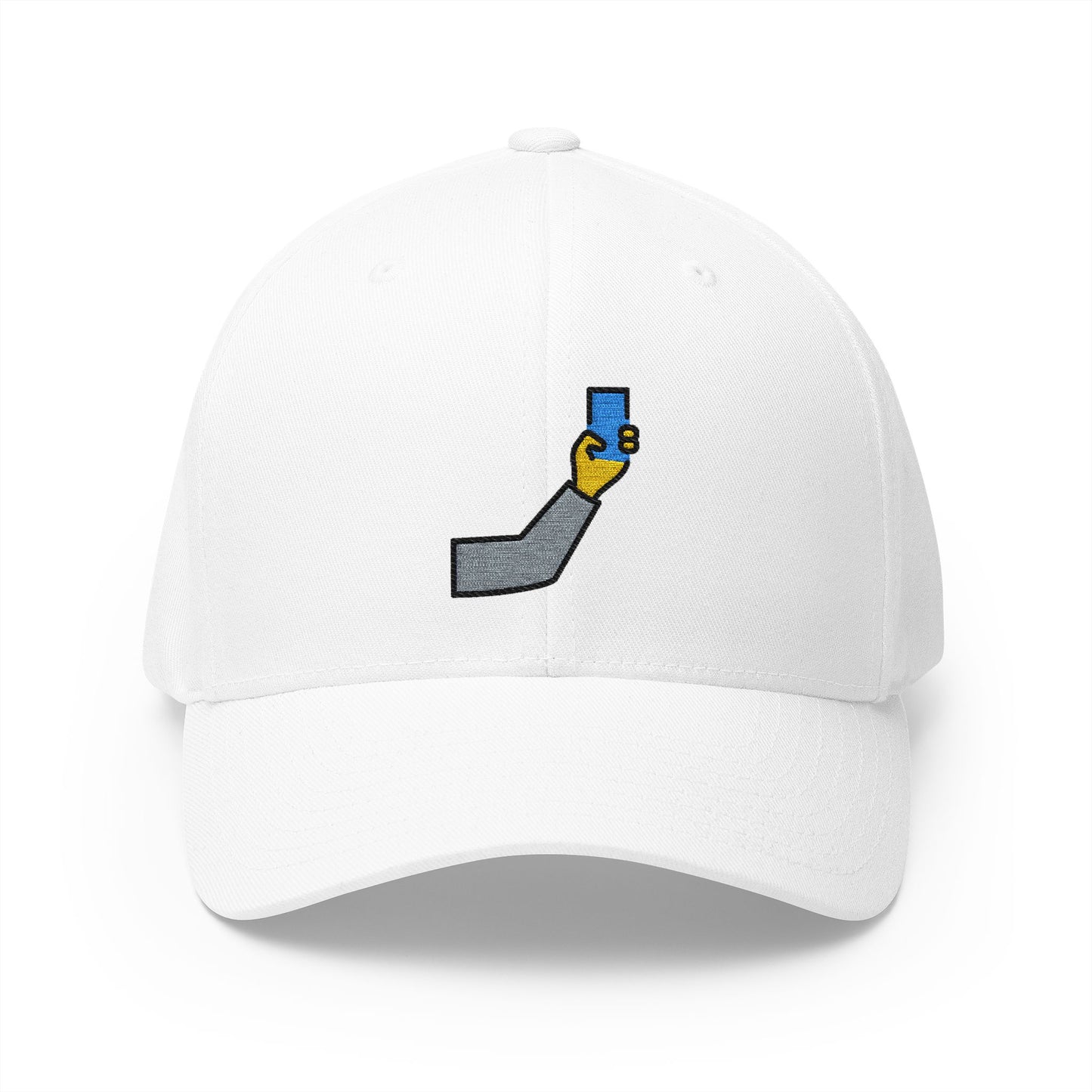 Selfie Emoji White Cap – Premium by Capmoji