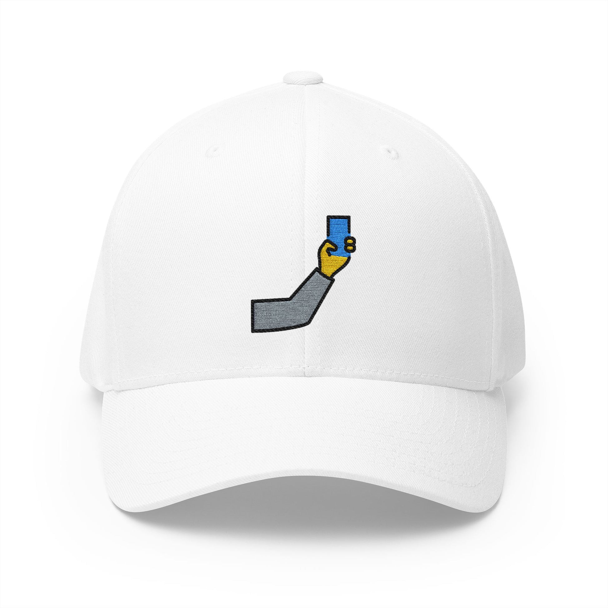 Selfie Emoji White Cap – Premium by Capmoji