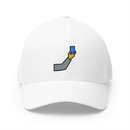 Selfie Emoji White Cap – Premium by Capmoji