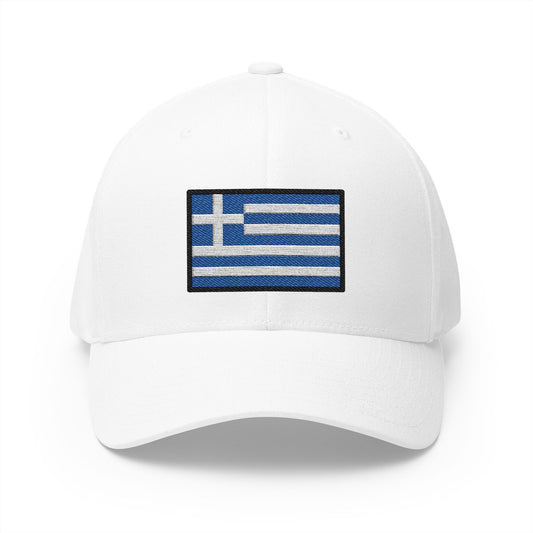 Flag: Greece Emoji White Cap – Premium by Capmoji