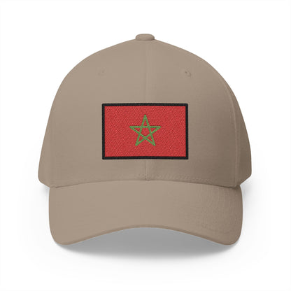 Flag: Morocco Emoji Khaki Cap – Premium by Capmoji