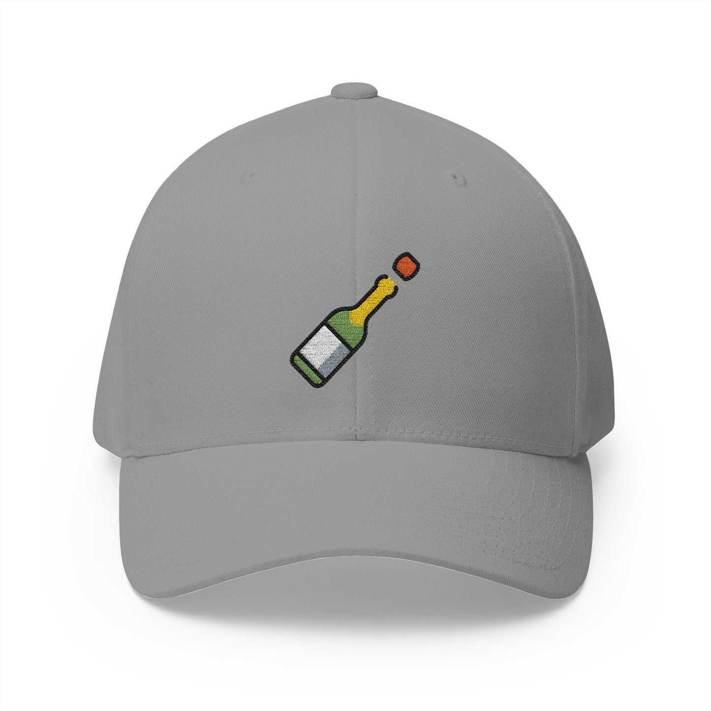 Bottle With Popping Cork Emoji Grey Cap – Premium by Capmoji