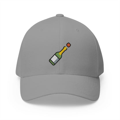 Bottle With Popping Cork Emoji Grey Cap – Premium by Capmoji