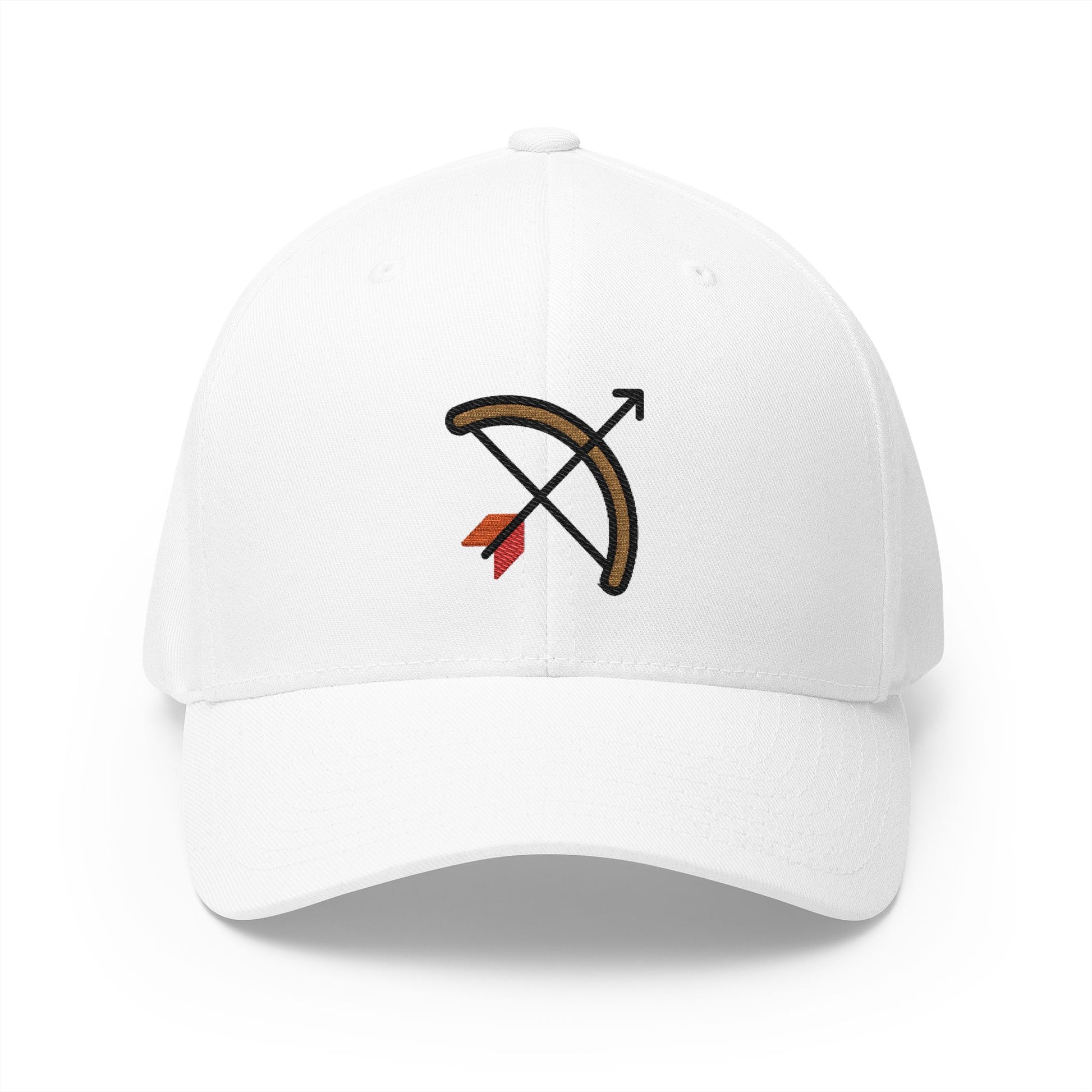 Bow And Arrow Emoji White Cap – Premium by Capmoji