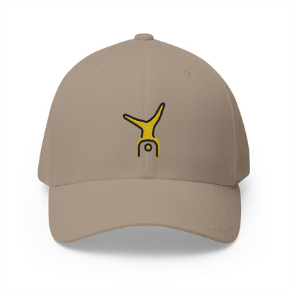 Person Cartwheeling Emoji Khaki Cap – Premium by Capmoji