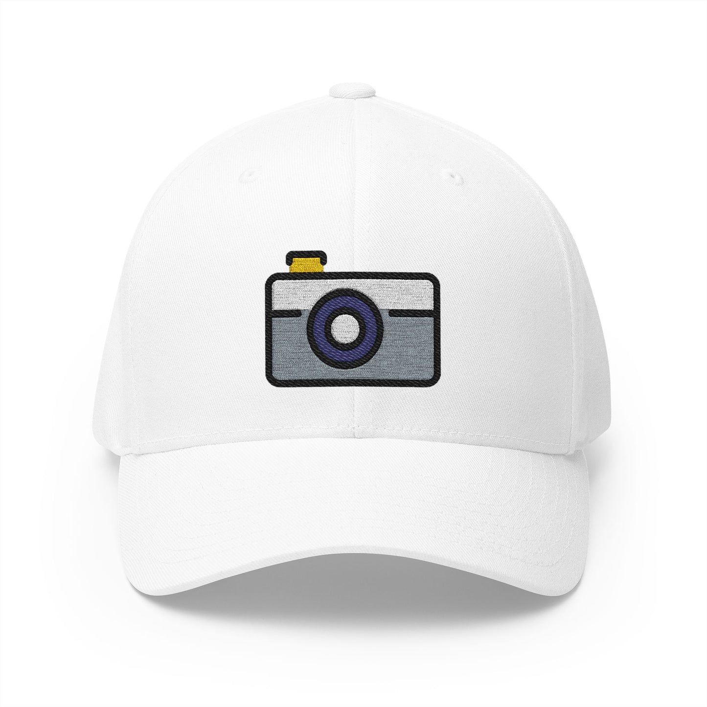 Camera Emoji White Cap – Premium by Capmoji