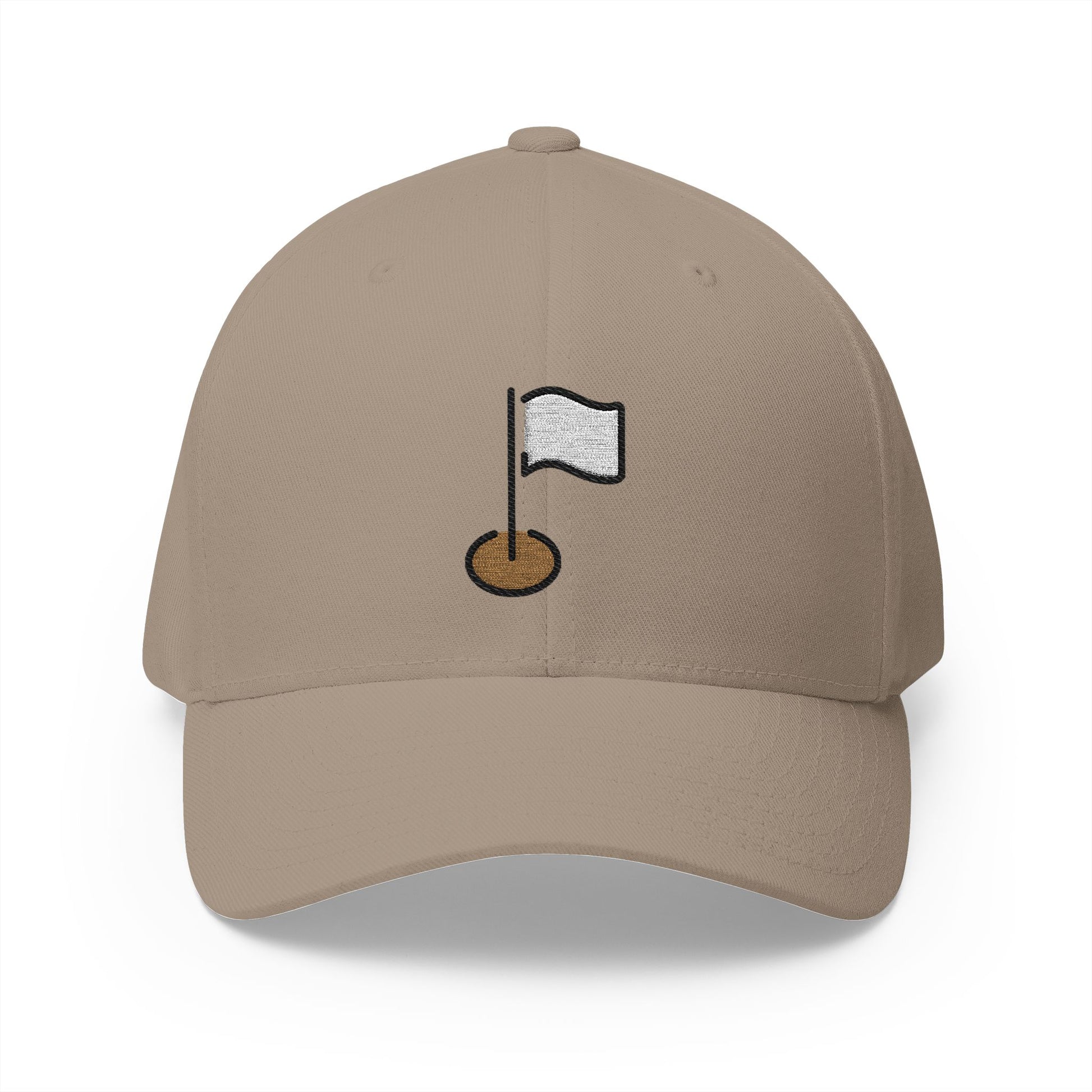 Flagged Point Emoji Khaki Cap – Premium by Capmoji