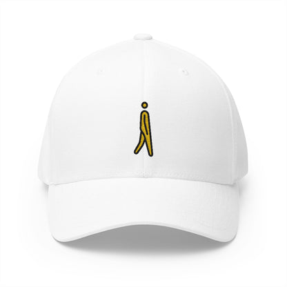 Person Walking: Facing Right Emoji White Cap – Premium by Capmoji