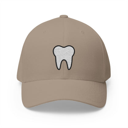 Tooth Emoji Khaki Cap – Premium by Capmoji
